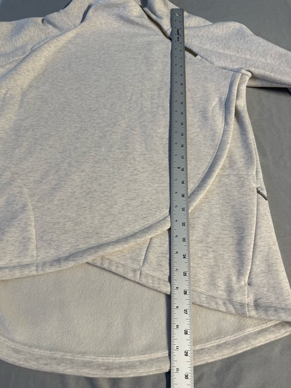 Athleta Women’s Gray Pullover Top With Asymmetrical Zipper And High Collar - Picture 5 of 9